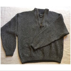 Eddie Bauer men’s pullover sweater neck zipper LG